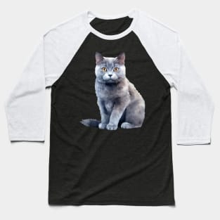 Chartreux Cat Baseball T-Shirt